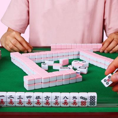 Mini Mahjong Chinese Traditional Mahjong Board Game Thinking Exercise Family Toys Exquisitely Carved Numbers Chinese Characters