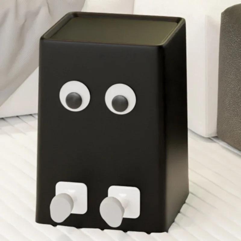 

Мусорное ведро Бытовое Красивое Гостиная Мультяшный Милый Стиль Качающаяся крышка Корзина для бумаги Кухня Ванная комната Большая Корзина для мусора S
