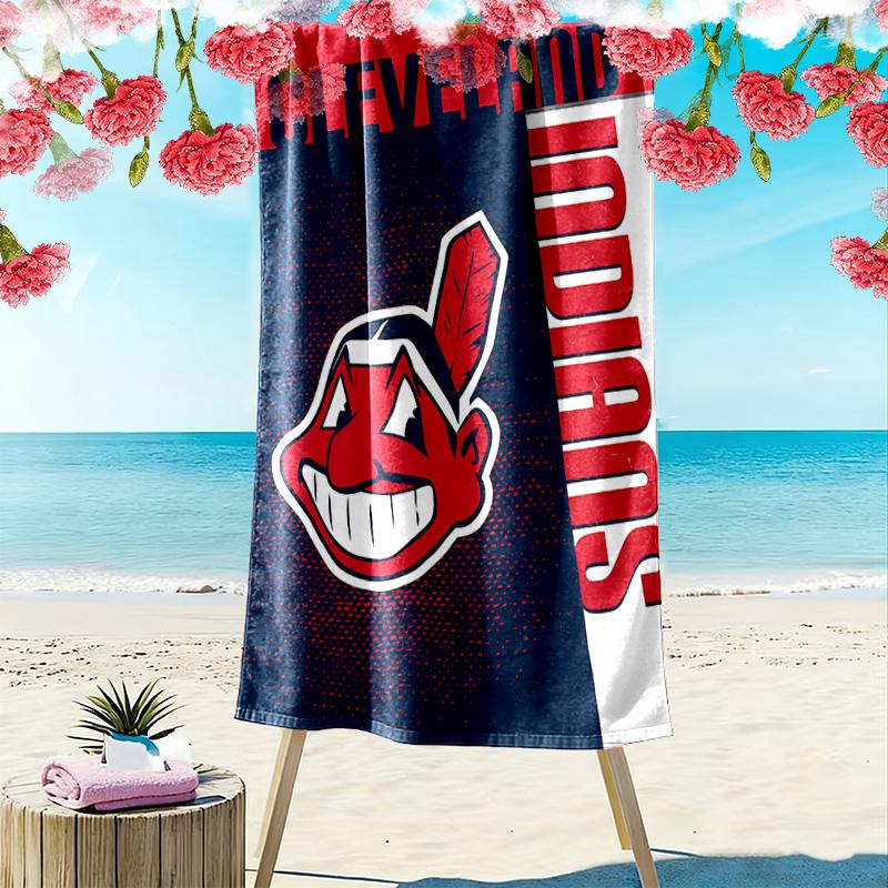 Asciugamano da Spiaggia Cleveland Indians, Asciugamano Grande Morbido ad Asciugatura Rapida per Spiaggia Campeggio Nuoto