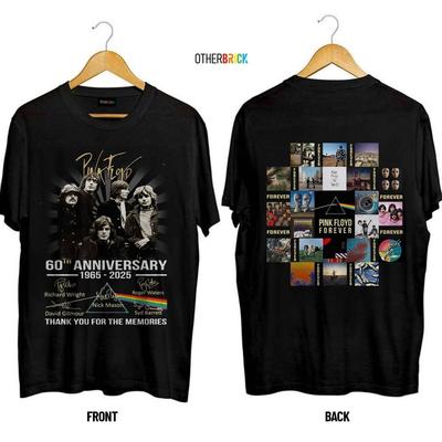 60th Anniversary 1965 - 2025 Thanks for the Memories Albums Pink Floyd T-Shirt Unisex T-Shirt