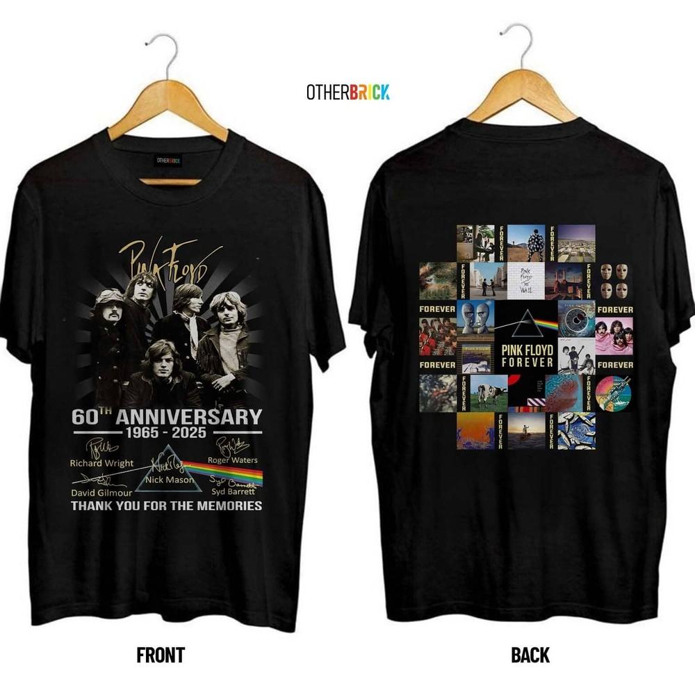 60th Anniversary 1965 - 2025 Thanks for the Memories Albums Pink Floyd T-Shirt Unisex T-Shirt S
