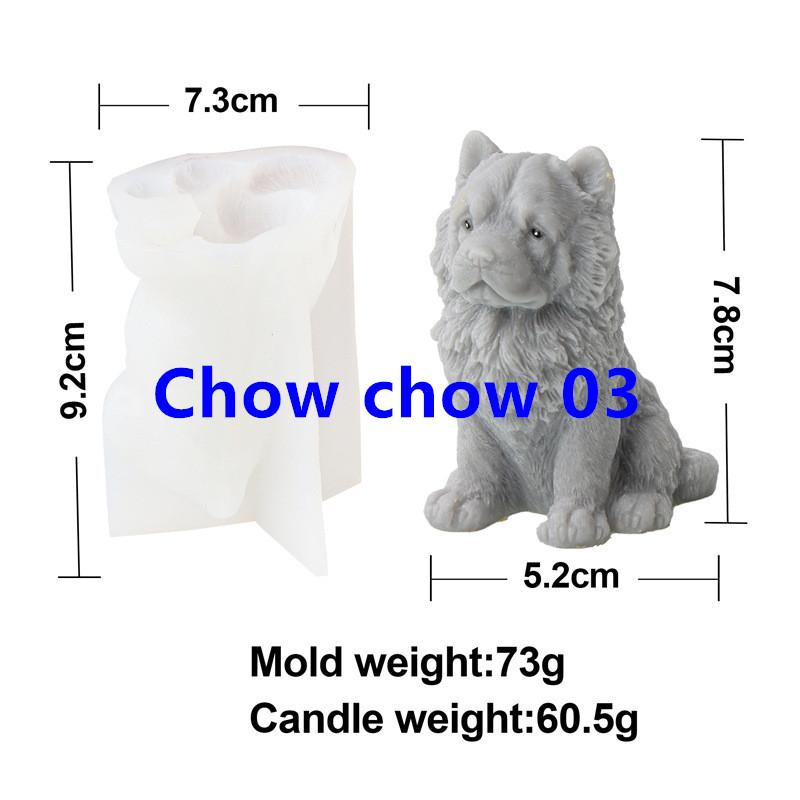 

Cartoon Animal Sitting Pug Dog Silicone Candle Mold DIY Cute Persian Cat Resin Plaster Mould Cat Dog Lover Home Decor Gift