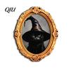 3D Refrigerator Magnet 1/6Pcs Halloween Retro Frame Magnet, Wooden Fridge Holiday Party Supplies Decoration, Memo Note Holder for Kitchen Decorations