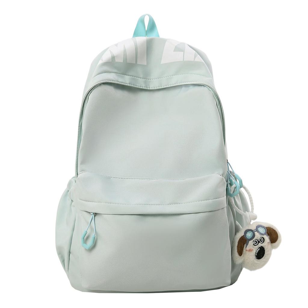 Versatile Letter Print Backpack for Students - Large Capacity for Junior High, High School, University, and Commuting.