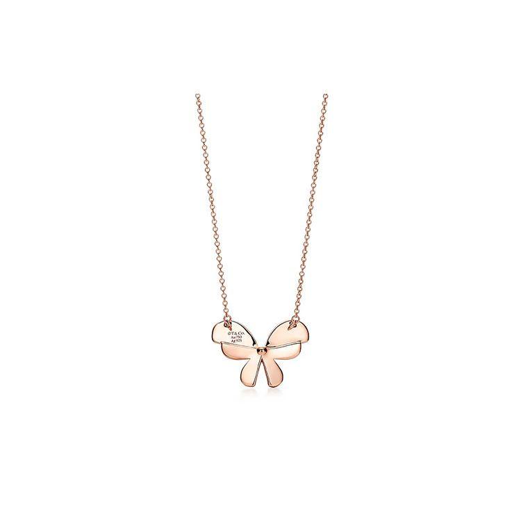 Tiffany & Cie. Collection Return To Tiffany Papillon en Argent 925 Collier en Or Rose 18 Carats Collier Femme 63464708
