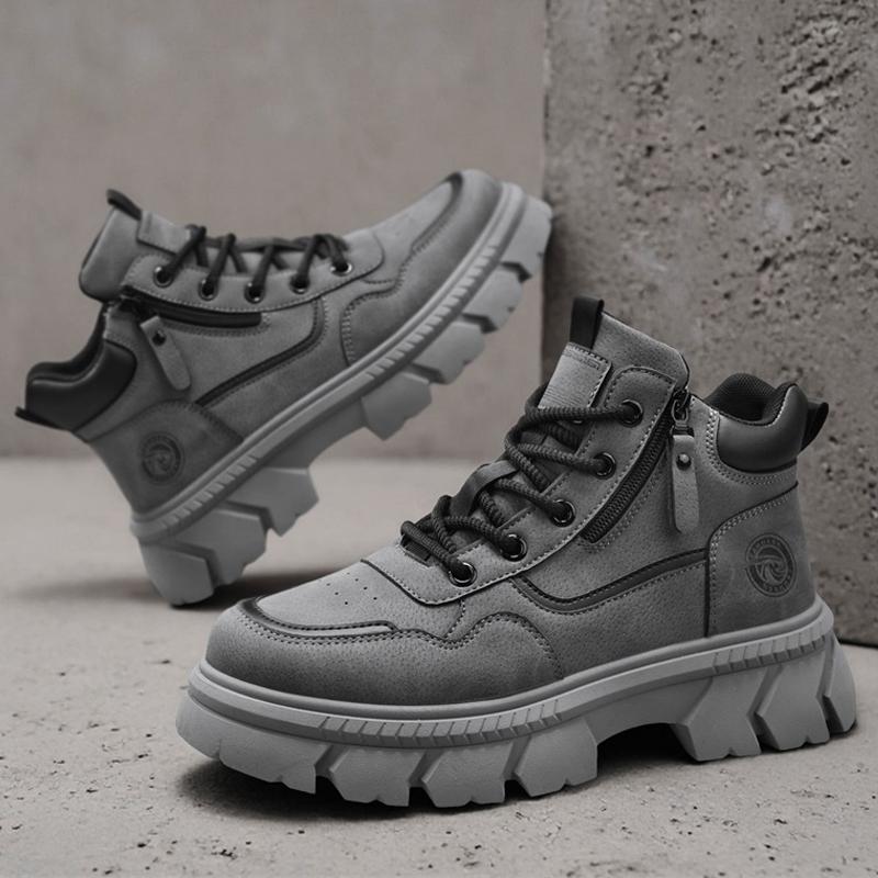 Nová móda Podzim a zima Pánské vysoké boty Martin Studenti Muži Chlapci Trendy Pracovní obuv Měkká podešev Ochrana práce Martin Tenisky