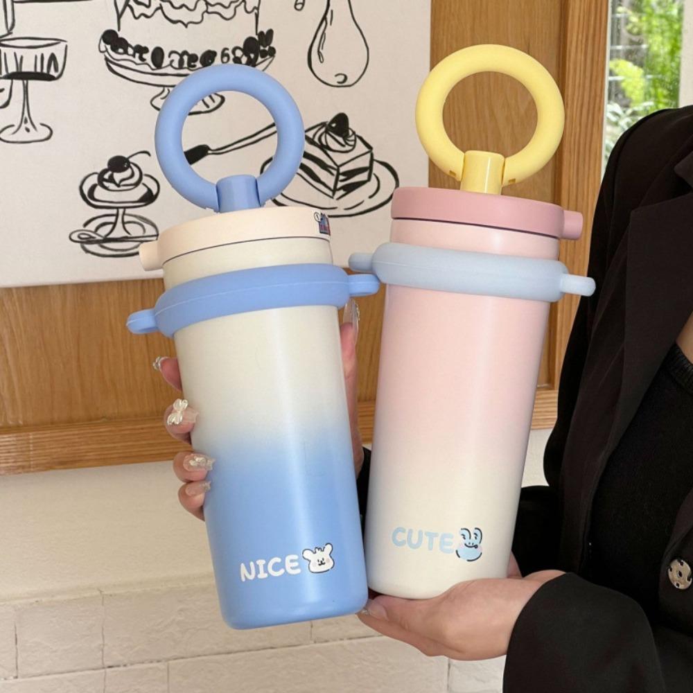 

Portable Water Cup Stainless Steel Insulated Cup Fashion Thermal Bottle жовтий