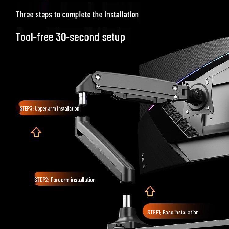 VESA Lifting Monitor Stand: Inverted Cantilever Arm for Desktop Displays