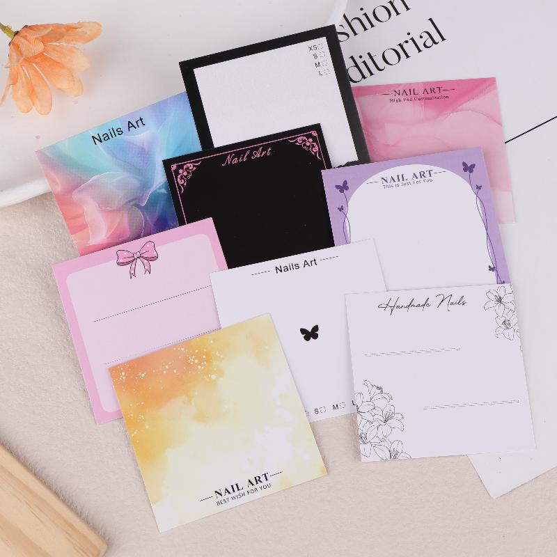 20 Sheets Press On Nail Bottom Butterfly Cardboard Photo Prop Handmade False Nail Art Tips Display Show Card Manicure Tools