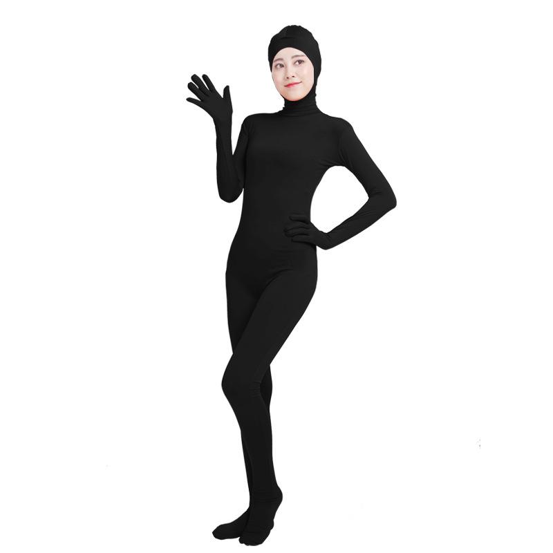 Mono de lycra de cuerpo entero con cara abierta para cosplay de actuación en escenario de anime