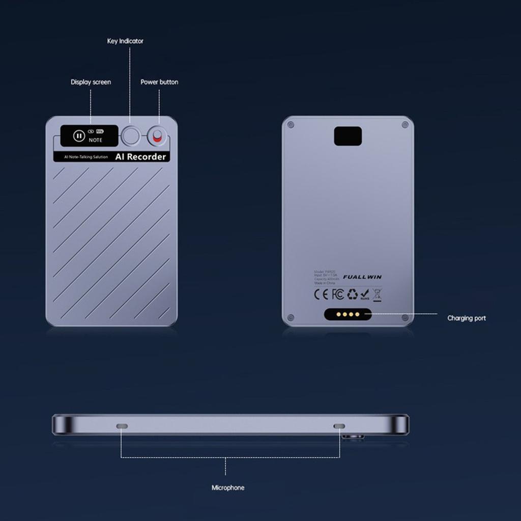 For Lectures Meetings Digital Voice Recorder App Control Dictaphone With Real-Time Transcription & Translation Audio Recorder
