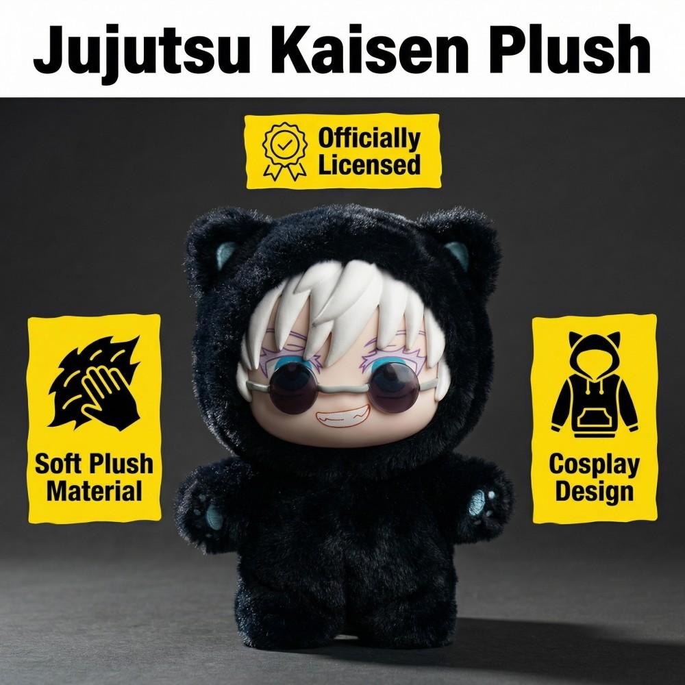 Cute Plush Doll Jujutsu Kaisen Battle V2 Cat Paradise Party Anime Peripheral Soft Stuffed Collection Home Decor Toy Gift Kids