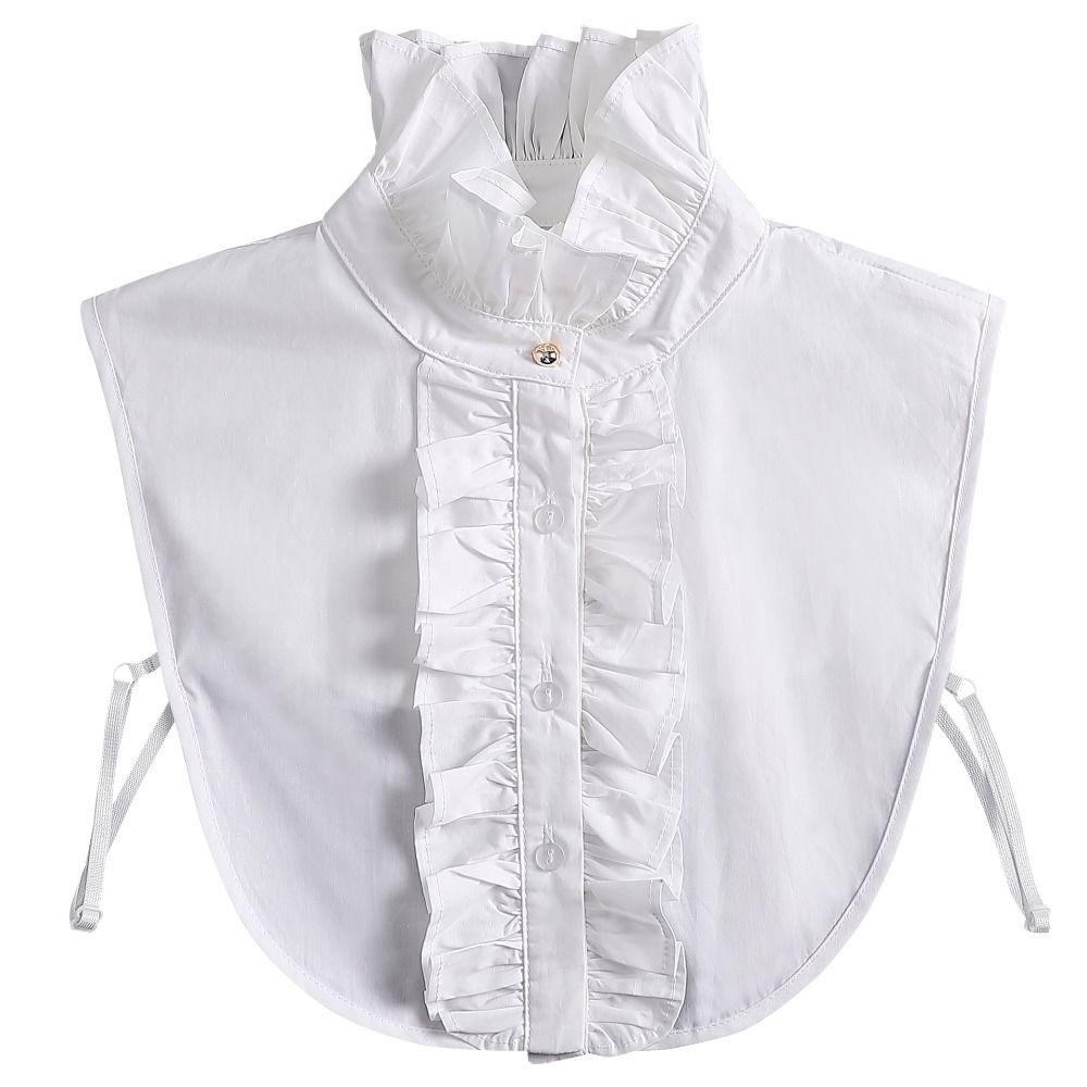 Ruffle Detachable Fake Collar White False Blouse Collar Simple Adjustable Neckline Female