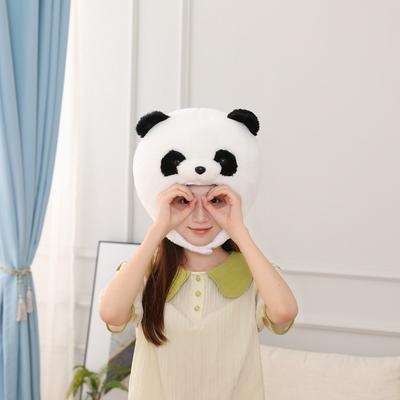 Kapelusz nakrycie głowy panda z długim włosem, rekwizyty do zdjęć, kreskówkowe nakrycie głowy, rekwizyty do występów