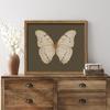 Art Mural Papillon Avec Cadre en Bois Peintures sur Toile Élégantes Affiches Anciennes Montage Facile Pour Chambre à Coucher Espace de Vie