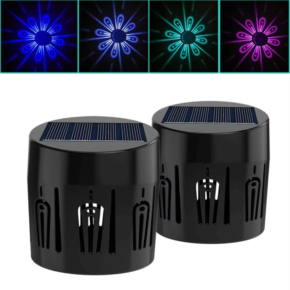 

2Pcs Cute Solar Garden Light Warm Light Outdoor Sidewalk Light LED Solar Wall Light Path разноцветный