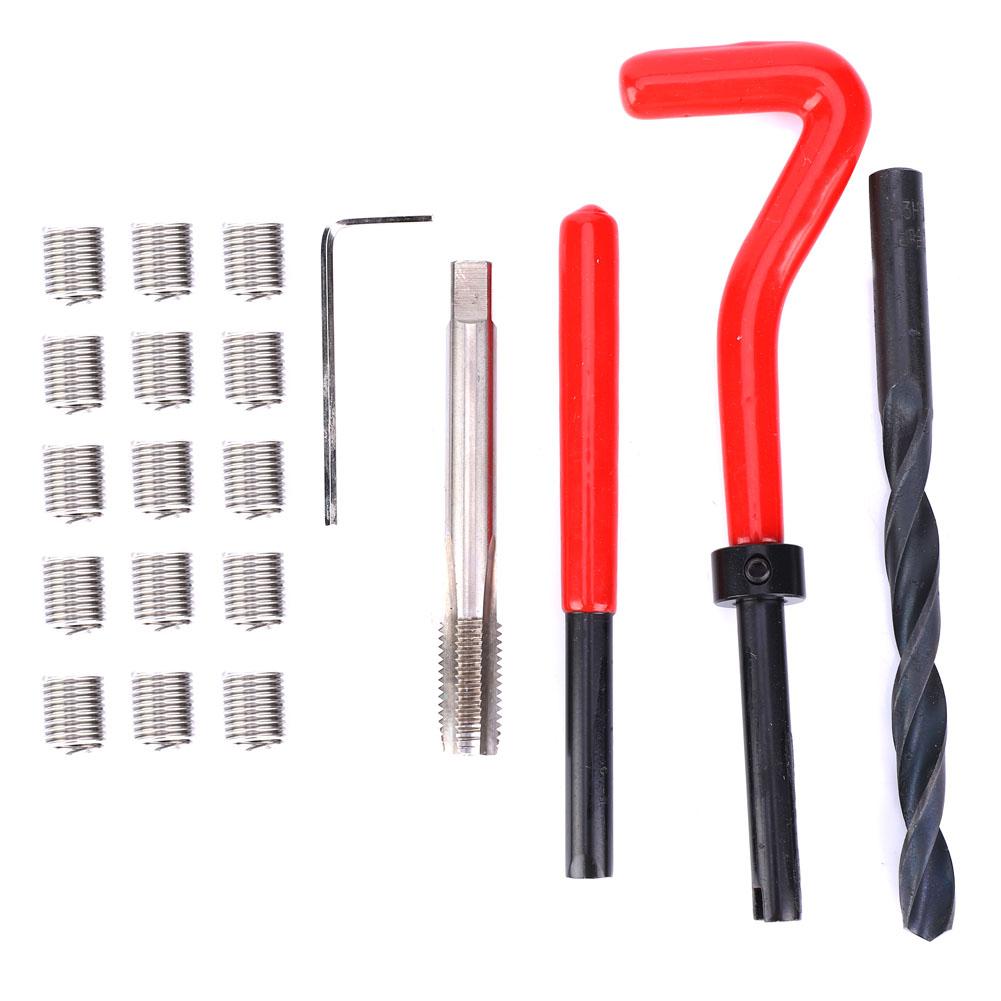 20 ks Sada na opravu závitů M8x1.25 Nerezová sada závitníků pro vnitřní závit