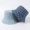Stylish Fisherman Hat For Women Fall Winter Korean Trendy Checkered Wide Brim Casual Top Hat
