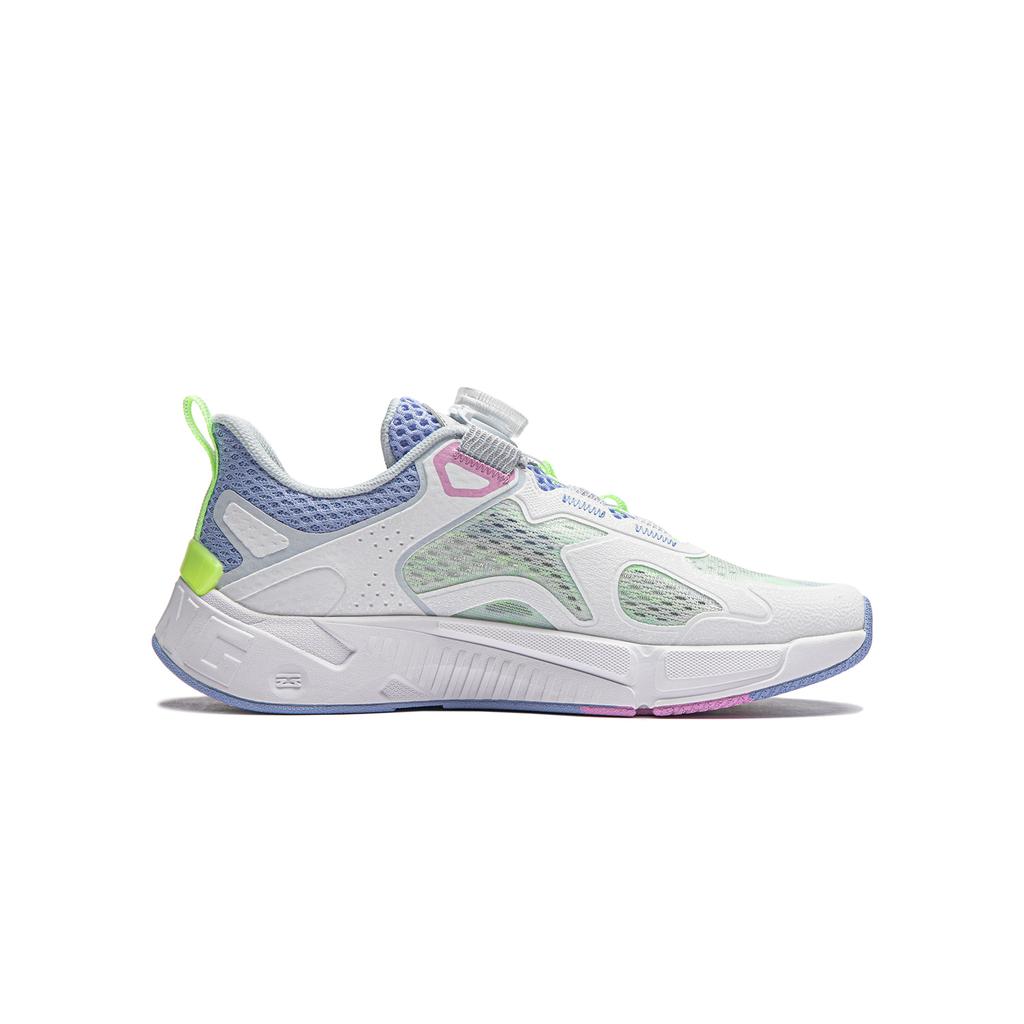 Li Ning Lightweight High Resilience Quick Easy On Off Casual Shoes Kids Shoes Standard-White Snow-Purple YKCU044-2