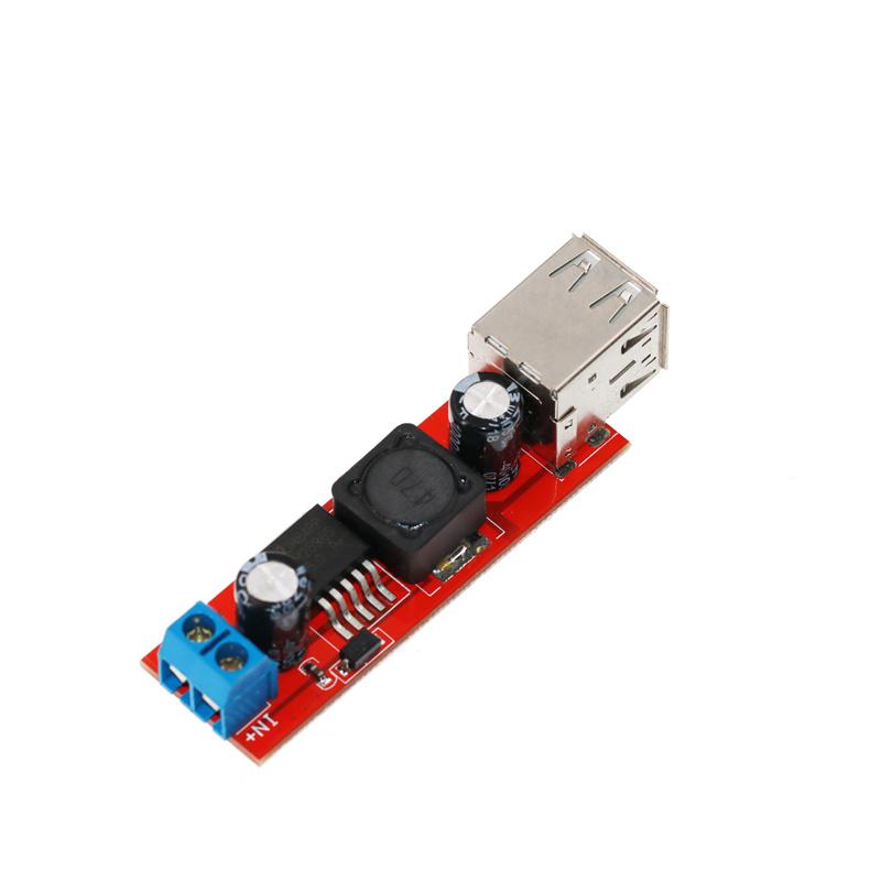 מודול ממיר DC-DC מוריד מתח עם טעינת USB כפולה למטען רכב לרכב LM259