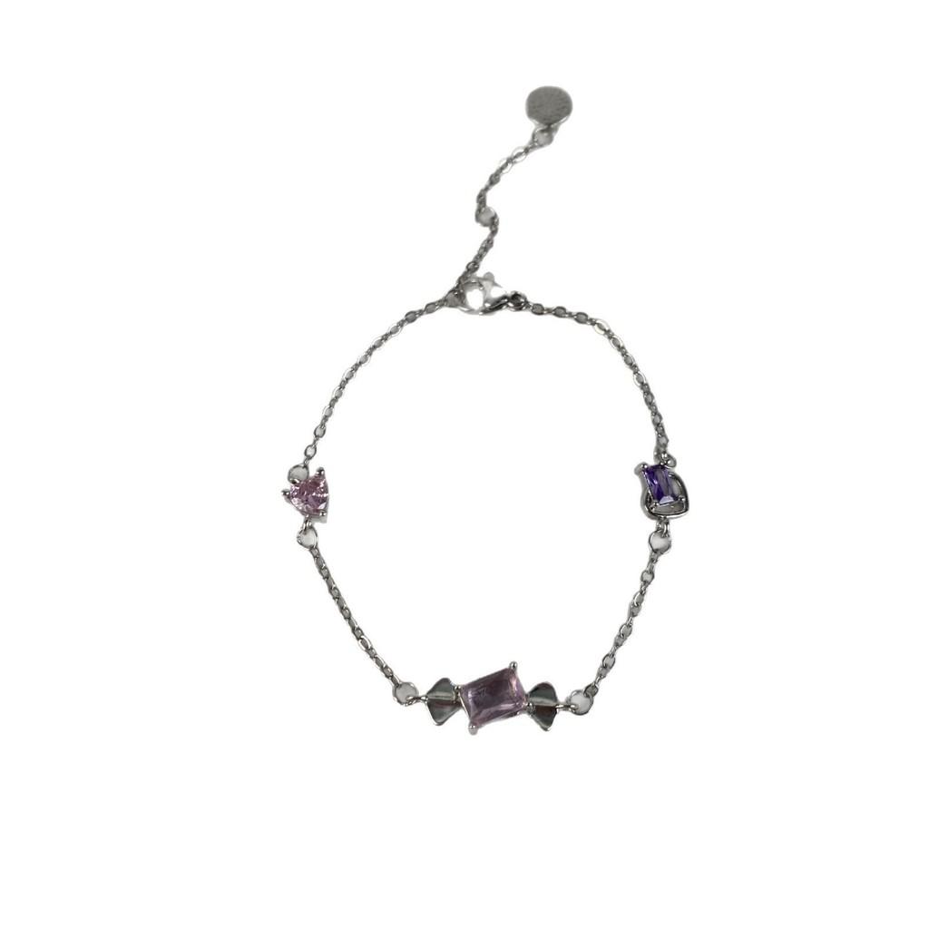 

Очаровательный розовый браслет с сердечком для подростков на каждый день, из сплава с геометрическим дизайном