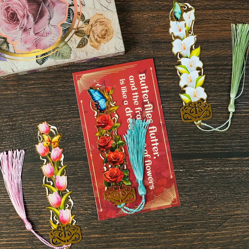 Bouquet Metal Bookmark Boutique Hollow Metal Bookmark Is A Must For Students To Read And Learn