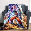 Son-Goku Print Flannel Blanket High Quality Warm Comfortable Cover for All Seasons Perfect for Gifts Home Decor