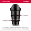 Samyang objectif vidéo vdslr 24mm t1.5 mk2 compatible avec sony e