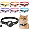 For Apple AirTag Cat Collar Reflective Kitten Collar with Bell GPS Tracker Holder Safety Buckle for Cat Kitten