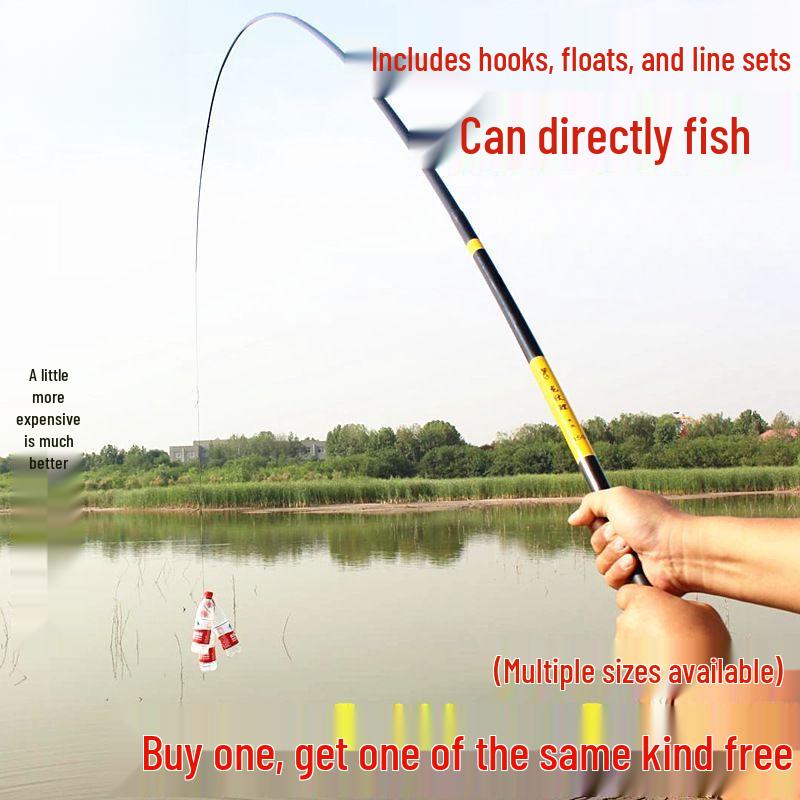 Complete Fishing Rod Set: Includes Hand Rod, Hooks, Floats, and Line for Short Sea and Taiwan Rod Fishing.
