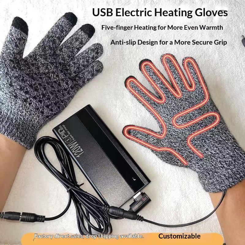 USB Heated Gloves Touchscreen Rechargeable Thermal Thickened For Skiing Motorcycle Cycling Commuting Outdoor Winter Activities
