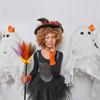 1PC Halloween Witch Broom Kids Plastic Cosplay Broom Props for Costume Party
