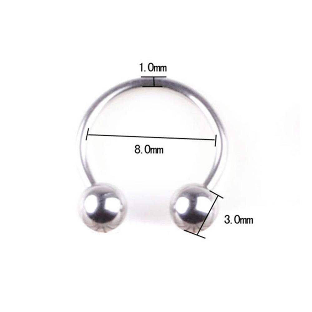 

5 шт., круглые кольца в форме подковы из нержавеющей стали, обручи для носа, кольца и кольца для перегородки, пирсинг козелка серебряный