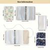 Multifunctional Circular Needle Organiser Case with 12Pcs Zippered Closure PVC Binder Pocket For Knitting Supplies