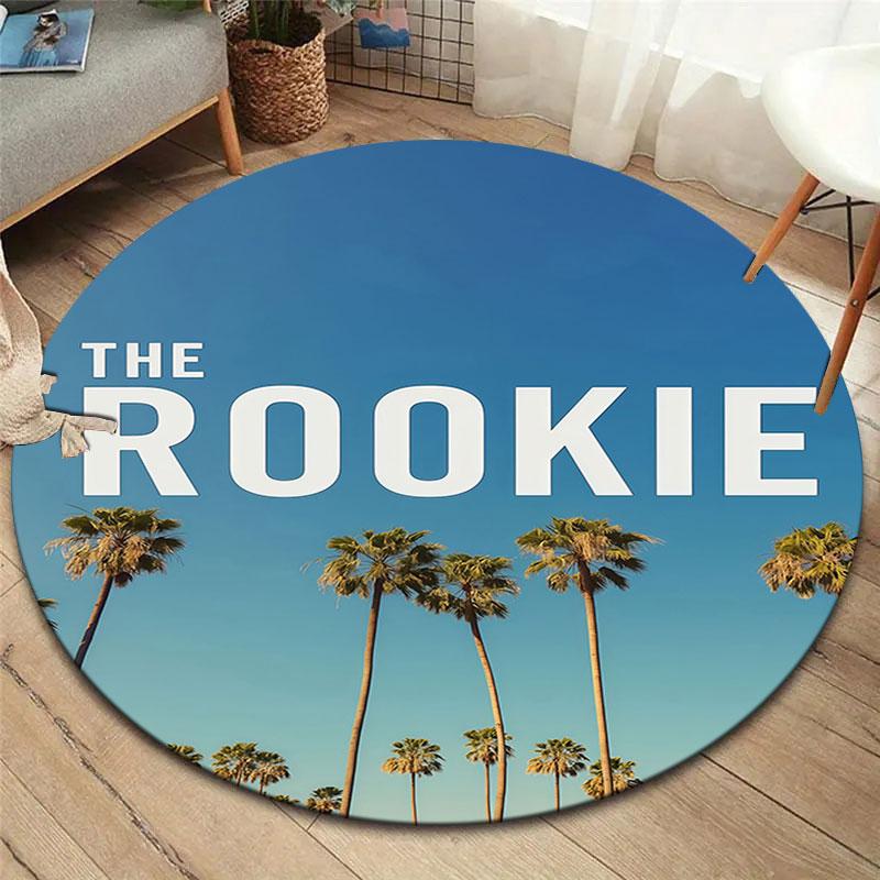 THE ROOKIE Round Area Rug,Carpet Rug for Living Room Bedroom Sofa Playroom Decor,Non-slip Floor Mat