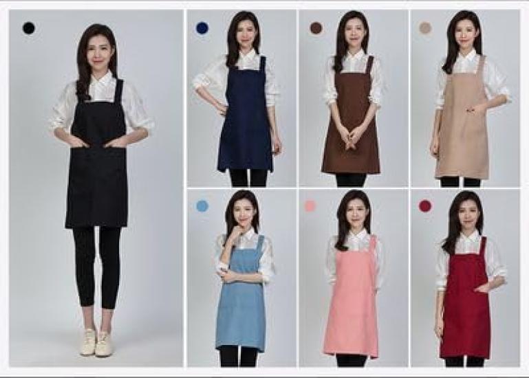 Happy Smiles Lässige Schlichte Schürze, Einheitsgröße, Große Größe zum Kochen, Waschbar, Wasserabweisend, Schmutzabweisend, Unisex, H-Form, Schlicht,