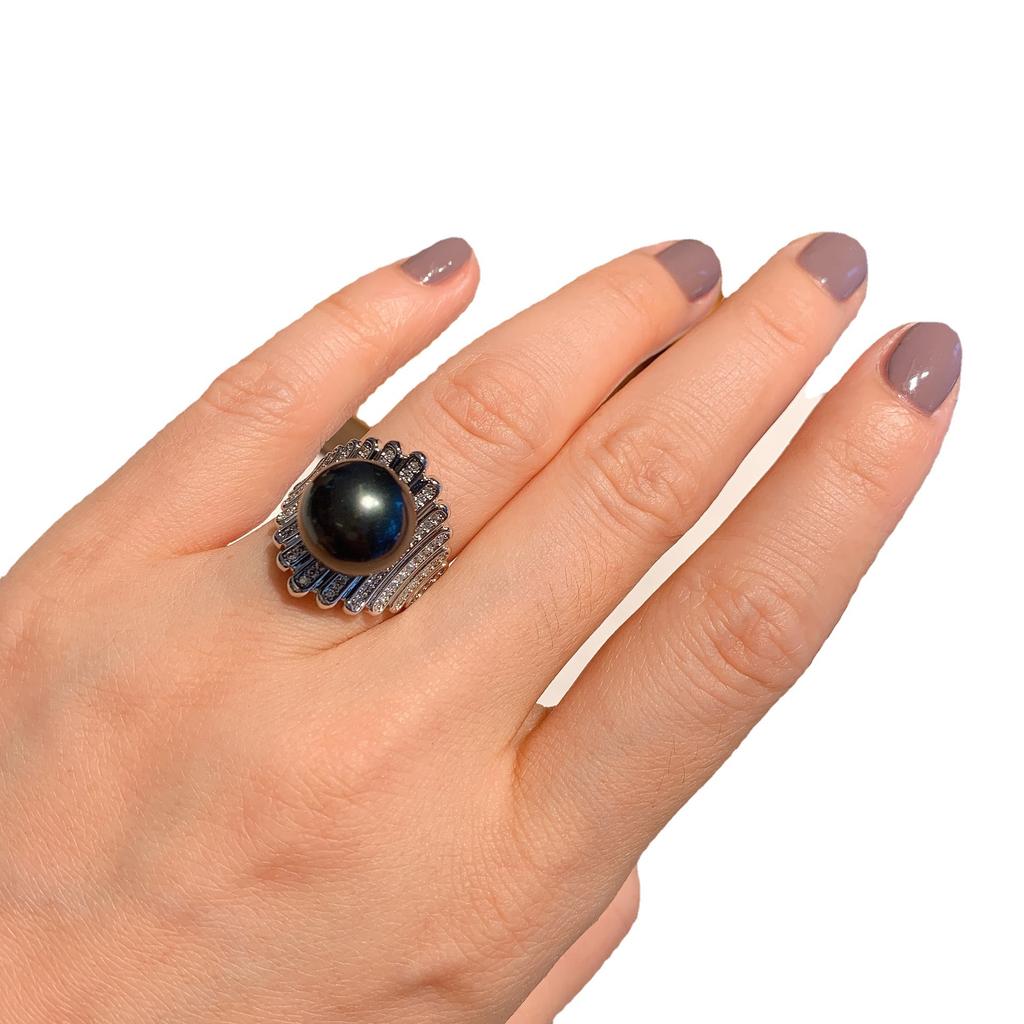 Wish Ao Fritillary Pearl Women's Ring Fashion Creative Jewelry, Adjustable Ring Hand