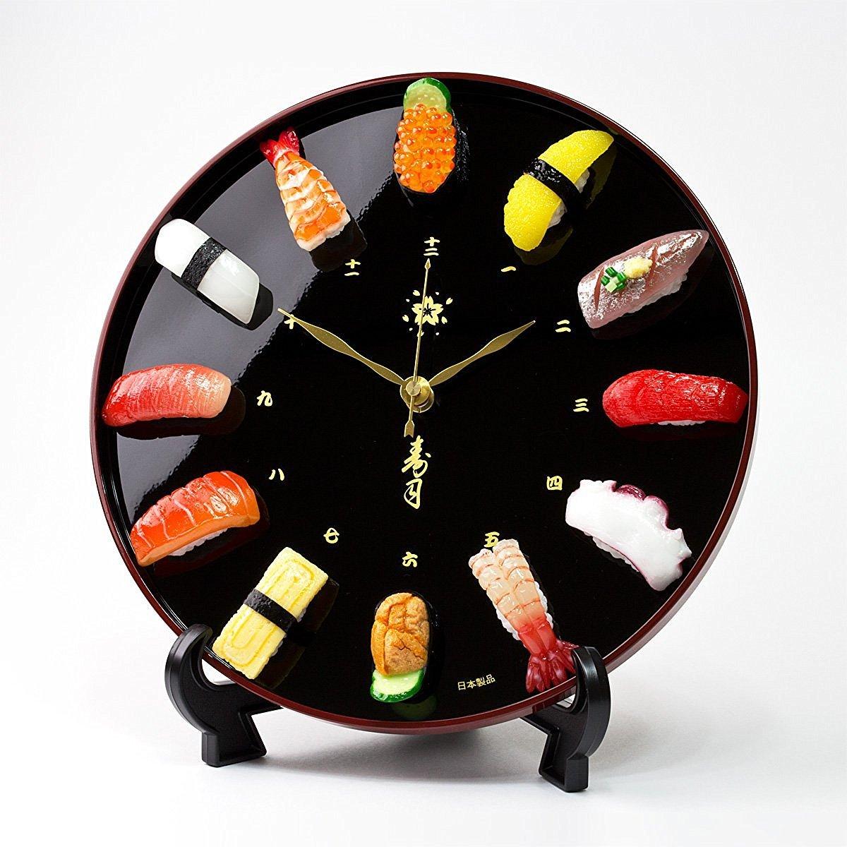 

Realistic Sushi Wall Clock and Table Made in Japan Clock, Clock, чёрный
