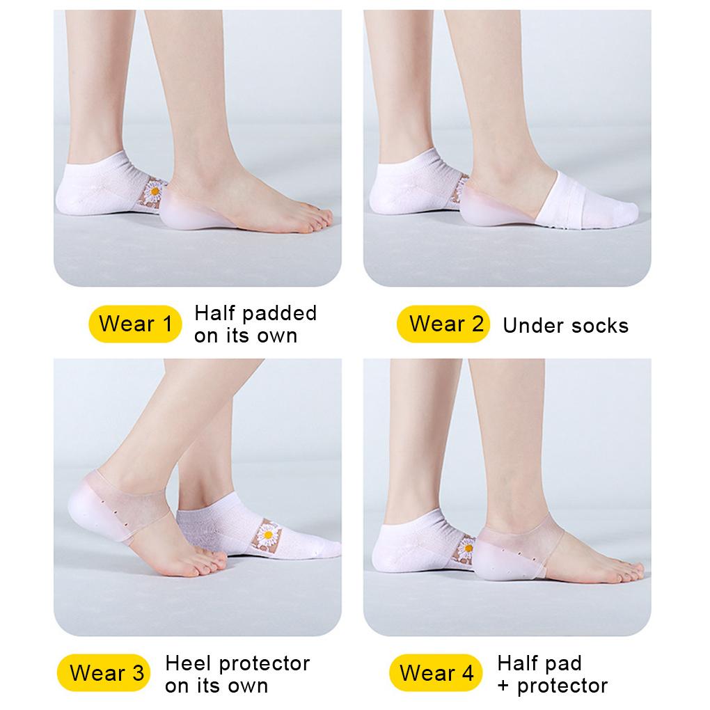 1 Pair Height Increase Insoles Heel Lift Removable Unisex Sneakers High Heel Boots Inserts Protector Pad for Woman Man