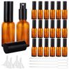 OMIQIY 30ml Spray Bottles, Set of 20, Light-Shielding Glass Refillable Containers