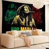 Vintage Bob Marley Dreifarbiges Porträt Reggae Retro Wandteppich, Ikonsiche Wanddekoration für Schlafzimmer Wohnzimmer Studentenwohnheim