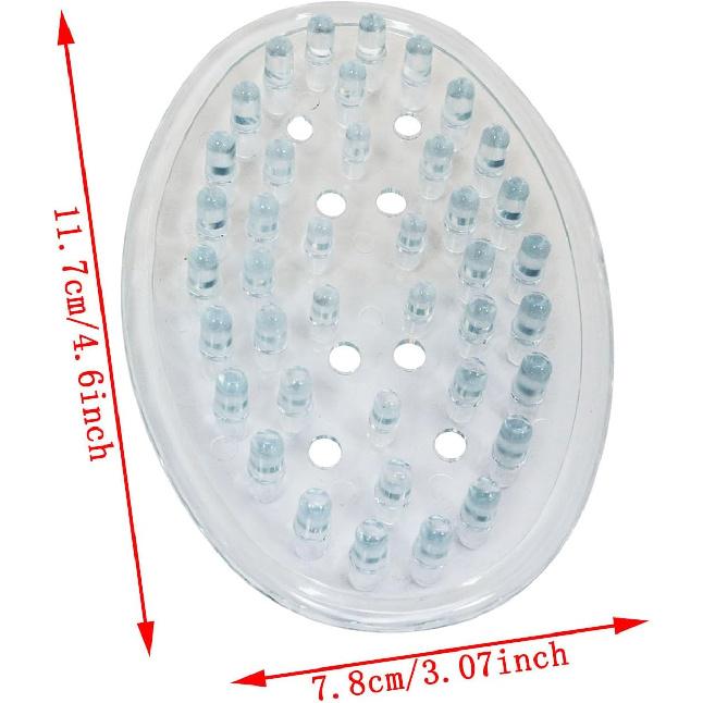 Haidong Plastic Soap Dish Soap Container Self Draining Soap Saver with Holes for Bathroom Kitchen and Shower -2PCS