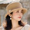 Pălărie de paie New Umbrelă de soare Summer Fashion Curling Top Hat Pălărie de găleată Călărie de protecție solară Pălărie de soare Pălărie de soare în aer liber Femei