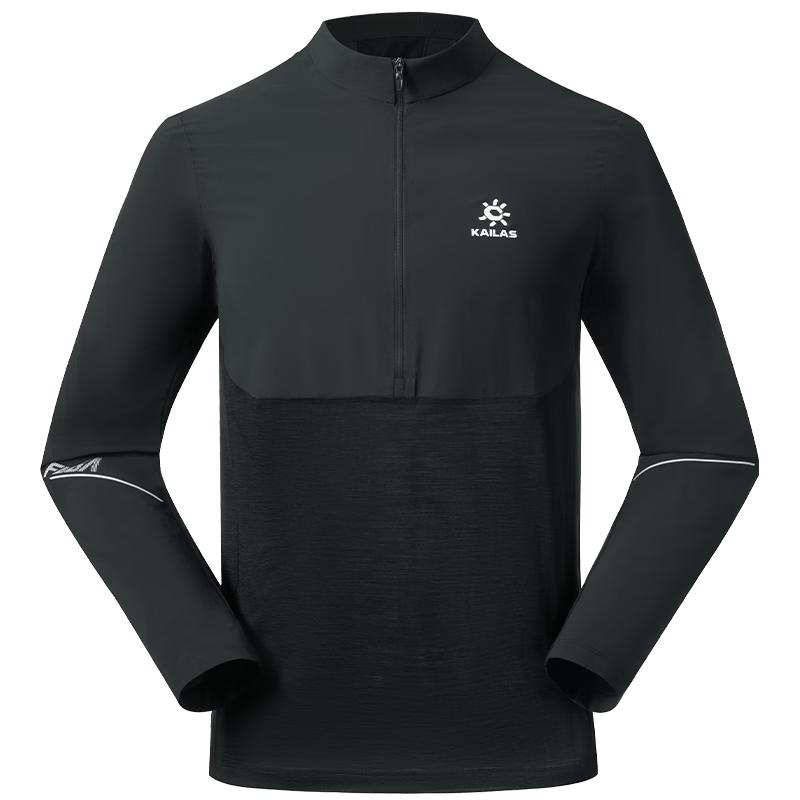 KAILAS FUGA Men s Half-Zip Wool Blend T-Shirt M