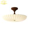 Vintage Walnut Shell Acrylic Iron Art Decorative Ceiling Lights LED Warm Romantic Round Ceiling Lamp Bedroom Bedroom Study Cafe