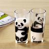 Süßer China Panda Glas Kreative Teeflasche Einzelner Transparenter Kaffeebecher Saft Panda Frühstück Milchbecher Glasware zum Trinken