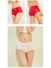 Yier Shuang Women's Plus Size Cotton Ribbed High-Waist Elastic Breathable Triangle Panties