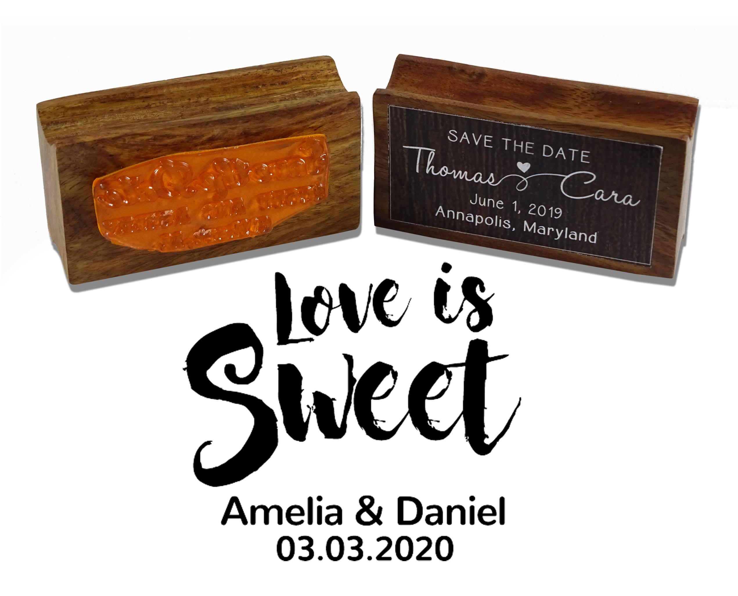 

Printtoo PersonalizedA Wedding Favor Wood Mounted Round Rubber Stamp Love Is Sweet Custom Stamper-1.57 Inches 1.57 Inches Diameter коричневый