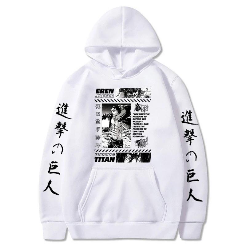 Anime Attack On Titan Levi Ackerman Print Hooded Men Women Classic Hoodies Oversized Sweatshirt Harajuku Unisex