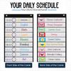Essex Wares - 13 Pocket Daily Schedule Pocket Chart, Ultra-Durable Visual Schedule for Kids - Easy to Use, Reble Daily Schedule for Kids - Reversible